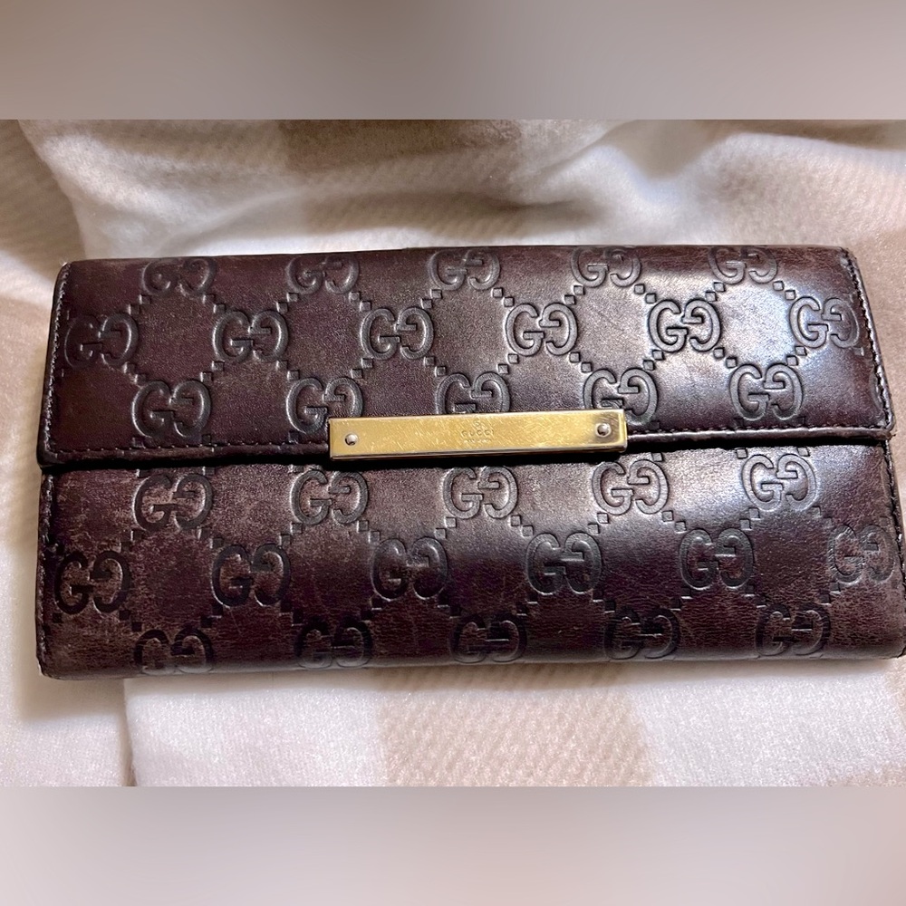 Authentic GUCCI Sima Wallets leather [Used]